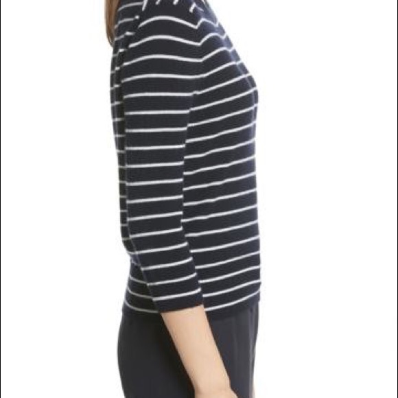 Vince Stripe Cashmere tie back Sweater - Picture 4 of 6